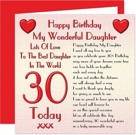 30th birthday cards daughter|happy 30th birthday for daughter.